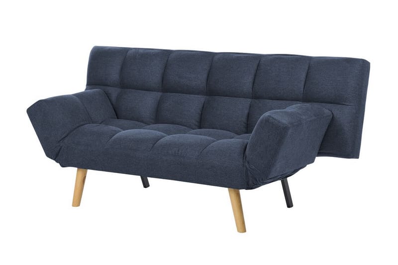 Fiora Sovesofa 3-seter - Blå/Lyst tre - Møbler - Sofaer - Sovesofaer - 3 seters sovesofa