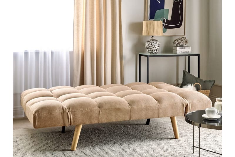 Fiora Sovesofa 3-seter - Brun/Lyst tre - Møbler - Sofaer - Sovesofaer - 3 seters sovesofa