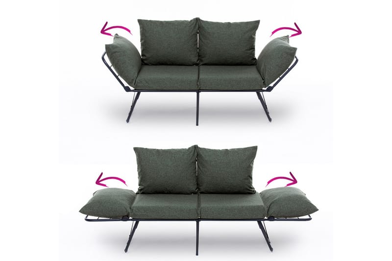 Giancarlo Sovesofa 2-seter - Grønn - Møbler - Sofaer - Sovesofaer - 2 seters sovesofa