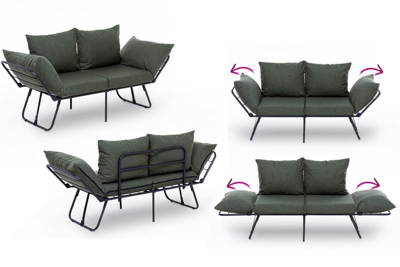 Giancarlo Sovesofa 2-seter - Grønn - Møbler - Sofaer - Sovesofaer - 2 seters sovesofa