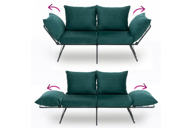 Giancarlo Sovesofa 2-seter - Grønn - Møbler - Sofaer - Sovesofaer - 2 seters sovesofa