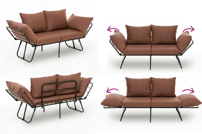 Giancarlo Sovesofa 2-seter - Lys brun - Møbler - Sofaer - Sovesofaer - 2 seters sovesofa