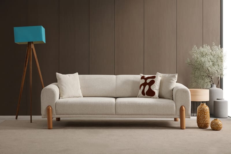 Godiva Sovesofa 3-seter - Krem - Møbler - Sofaer - Sovesofaer - 3 seters sovesofa