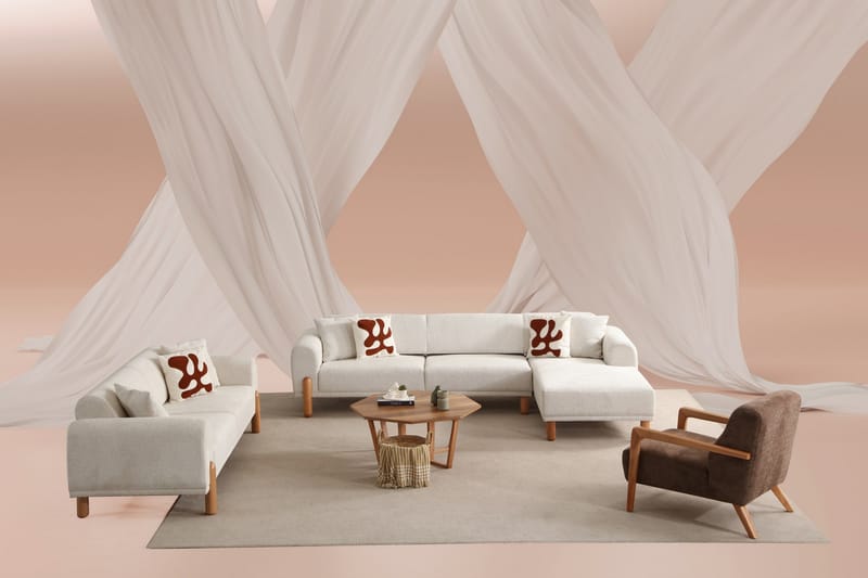 Godiva Sovesofa 3-seter - Krem - Møbler - Sofaer - Sovesofaer - 3 seters sovesofa