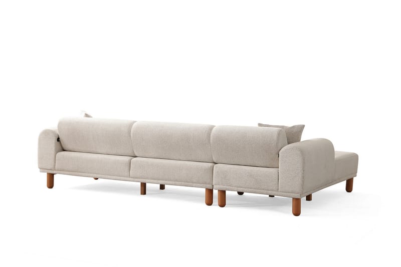 Godiva Sovesofa med Sjeselong 3-seter - Krem - Møbler - Sofaer - Sovesofaer - Sovesofa divan