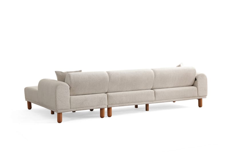 Godiva Sovesofa med Sjeselong 3-seter - Krem - Møbler - Sofaer - Sovesofaer - Sovesofa divan