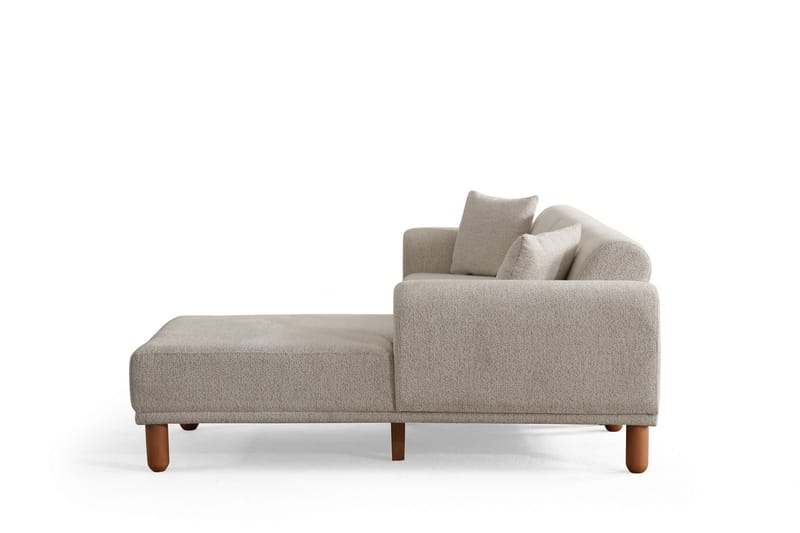 Godiva Sovesofa med Sjeselong 3-seter - Krem - Møbler - Sofaer - Sovesofaer - Sovesofa divan