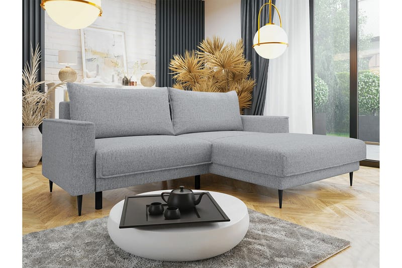 2-seters Hjørnesovesofa Graystone - Lysegrå - Møbler - Sofaer - Sovesofaer - Hjørnesovesofa