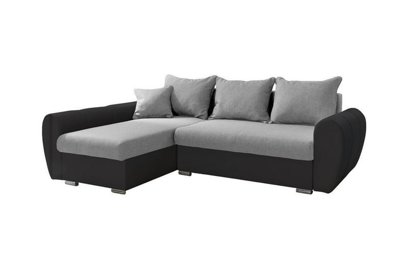 3-seters Hjørnesovesofa Abbeyfield - Grå/Svart - Møbler - Sofaer - Sovesofaer - Hjørnesovesofa