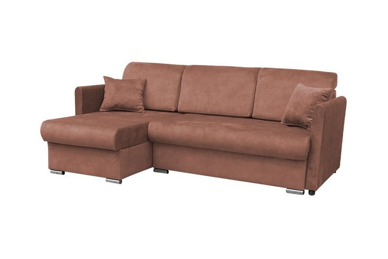 3-seters Hjørnesovesofa Abbeyfield - Rosa - Møbler - Sofaer - Sovesofaer - Hjørnesovesofa