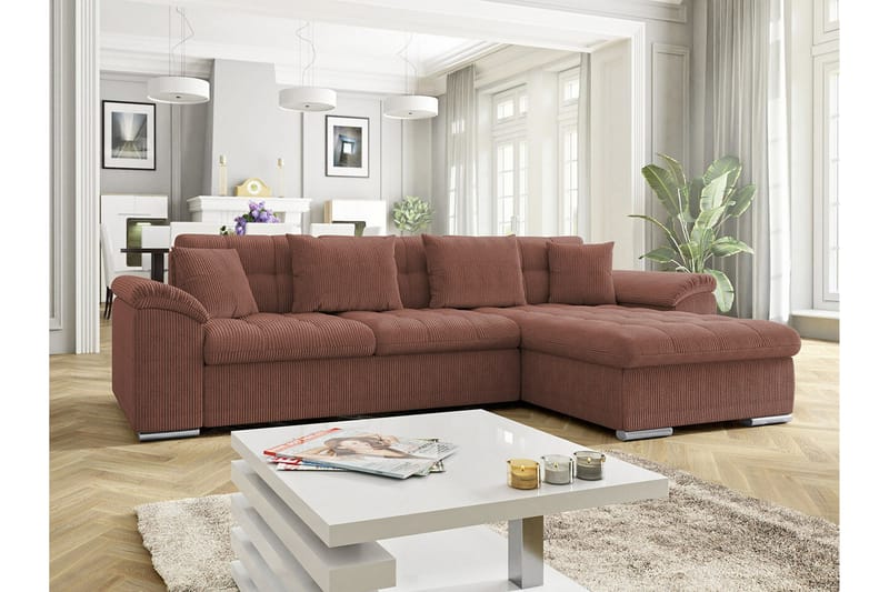 3-seters Hjørnesovesofa Camior - Brun - Møbler - Sofaer - Sovesofaer - Hjørnesovesofa