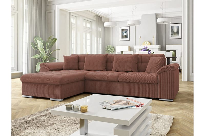 3-seters Hjørnesovesofa Camior - Brun - Møbler - Sofaer - Sovesofaer - Hjørnesovesofa