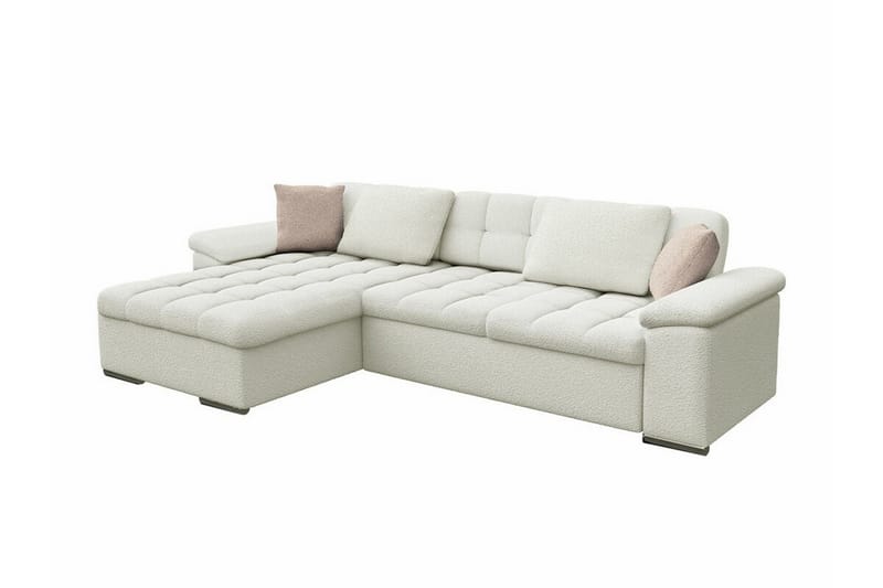 3-seters Hjørnesovesofa Camior - Hvit - Møbler - Sofaer - Sovesofaer - Hjørnesovesofa