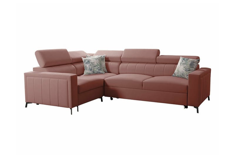 3-seters Hjørnesovesofa Galbally - Rosa - Møbler - Sofaer - Sovesofaer - Hjørnesovesofa