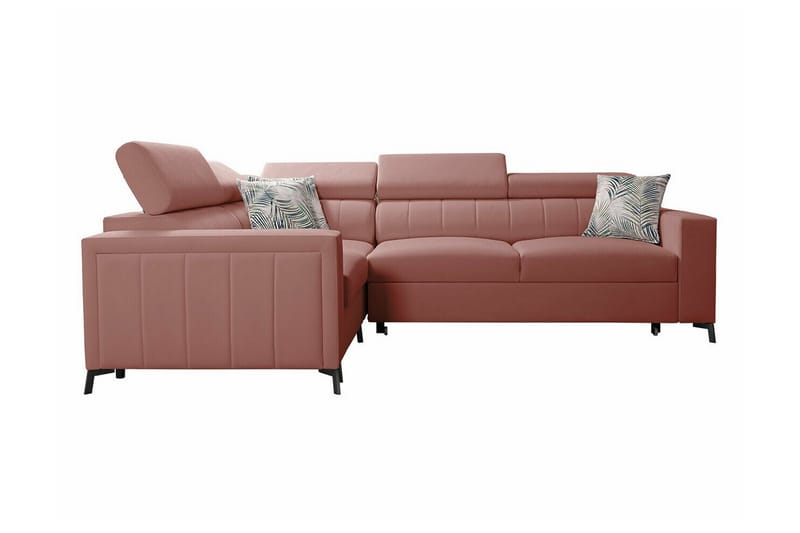 3-seters Hjørnesovesofa Galbally - Rosa - Møbler - Sofaer - Sovesofaer - Hjørnesovesofa