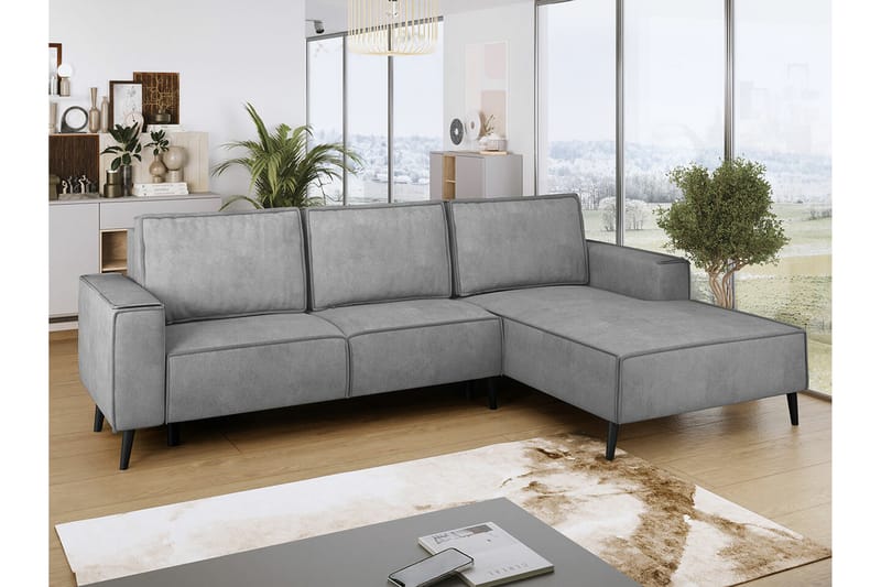 3-seters Hjørnesovesofa Graystone - Lysegrå/Mørkegrå - Møbler - Sofaer - Sovesofaer - Hjørnesovesofa