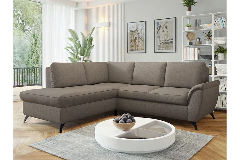 3-seters Hjørnesovesofa Hereford - Brun - Møbler - Sofaer - Sovesofaer - Hjørnesovesofa