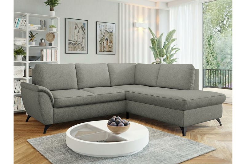 3-seters Hjørnesovesofa Hereford - Lysegrå - Møbler - Sofaer - Sovesofaer - Hjørnesovesofa