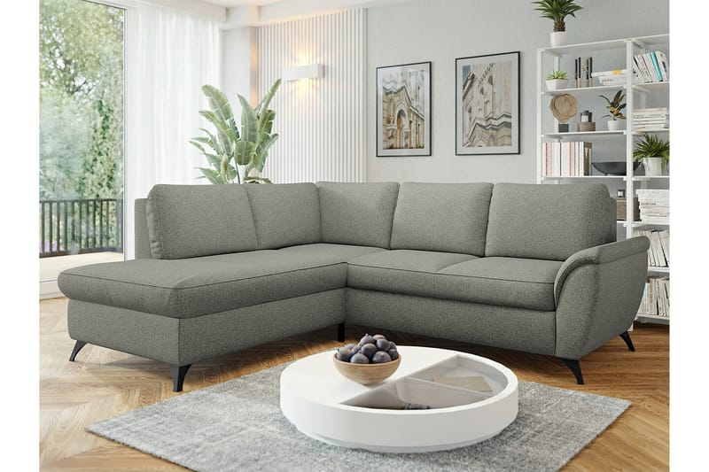 3-seters Hjørnesovesofa Hereford - Mørkegrå - Møbler - Sofaer - Sovesofaer - Hjørnesovesofa