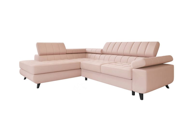 3-seters Hjørnesovesofa Kintore - Rosa - Møbler - Sofaer - Sovesofaer - Hjørnesovesofa