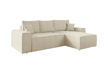 3-seters Hjørnesovesofa Knocklong - Cream - Møbler - Sofaer - Sovesofaer - Hjørnesovesofa