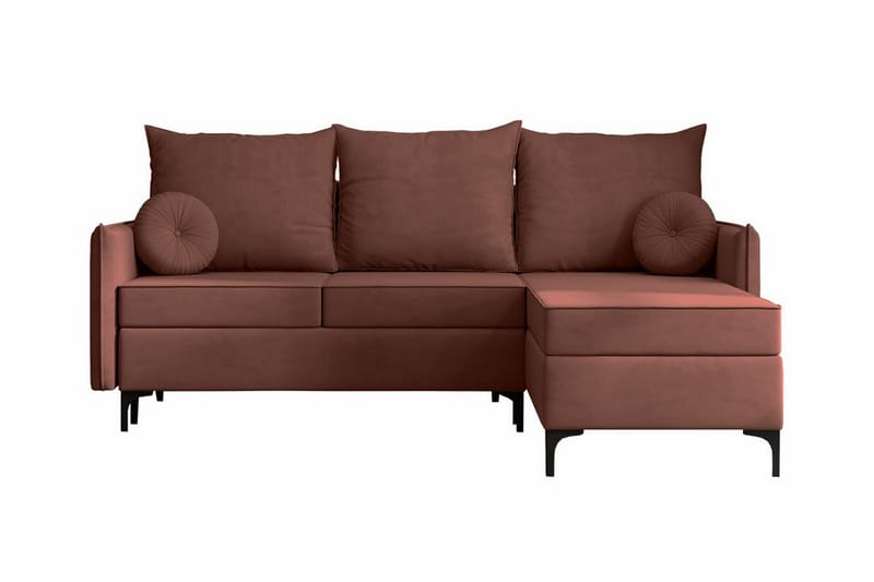 3-seters Hjørnesovesofa Knocklong - Rosa - Møbler - Sofaer - Sovesofaer - Hjørnesovesofa