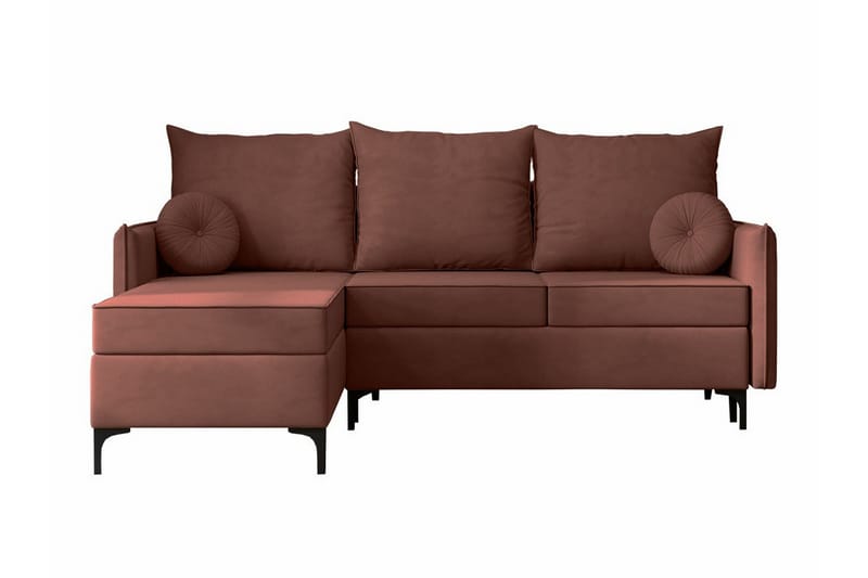 3-seters Hjørnesovesofa Knocklong - Rosa - Møbler - Sofaer - Sovesofaer - Hjørnesovesofa