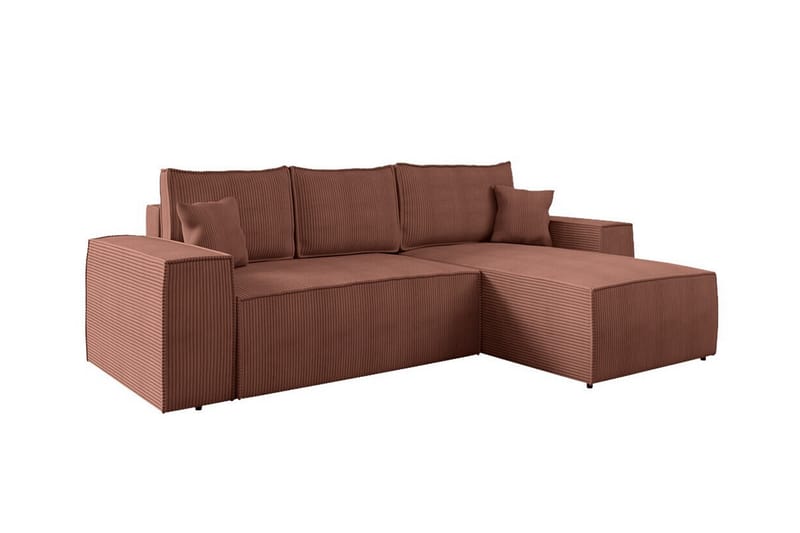 3-seters Hjørnesovesofa Knocklong - Rosa - Møbler - Sofaer - Sovesofaer - Hjørnesovesofa