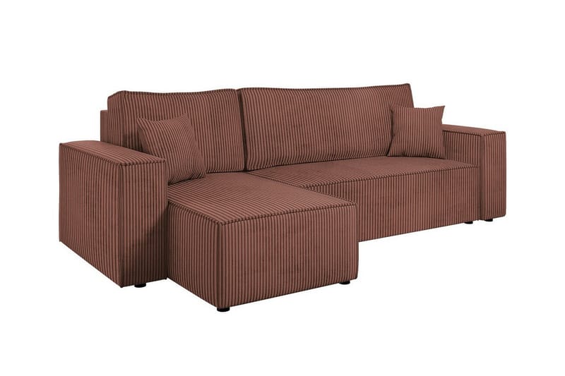 3-seters Hjørnesovesofa Magston - Rosa - Møbler - Sofaer - Sovesofaer - Hjørnesovesofa