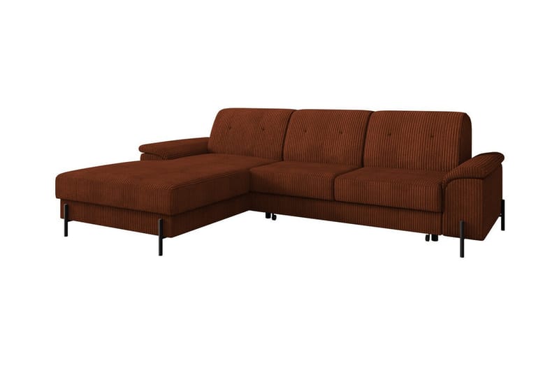 3-seters Hjørnesovesofa Messner - Brun/Oransje - Møbler - Sofaer - Sovesofaer - Hjørnesovesofa