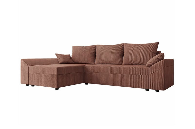 3-seters Hjørnesovesofa Midfeld - Brun - Møbler - Sofaer - Sovesofaer - Hjørnesovesofa