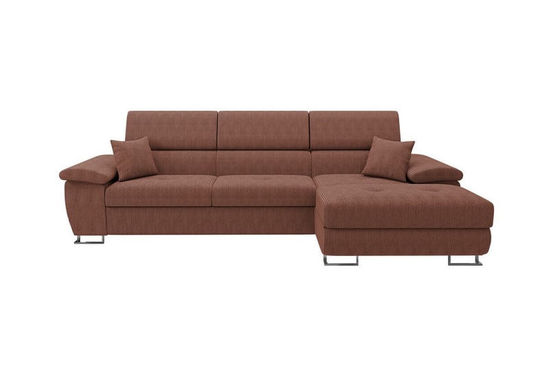 3-seters Hjørnesovesofa Reginia - Brun - Møbler - Sofaer - Sovesofaer - Hjørnesovesofa