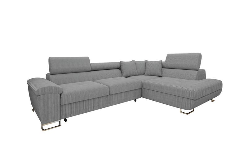 3-seters Hjørnesovesofa Reginia - Lysegrå - Møbler - Sofaer - Sovesofaer - Hjørnesovesofa