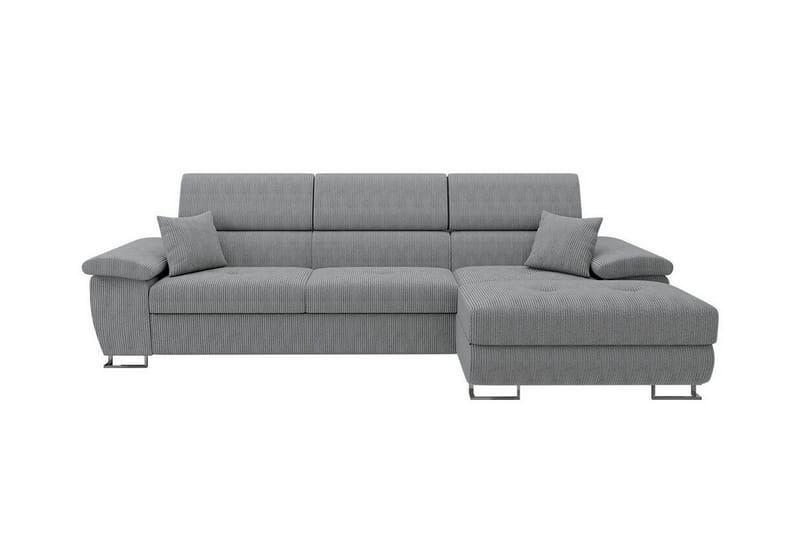 3-seters Hjørnesovesofa Reginia - Lysegrå - Møbler - Sofaer - Sovesofaer - Hjørnesovesofa