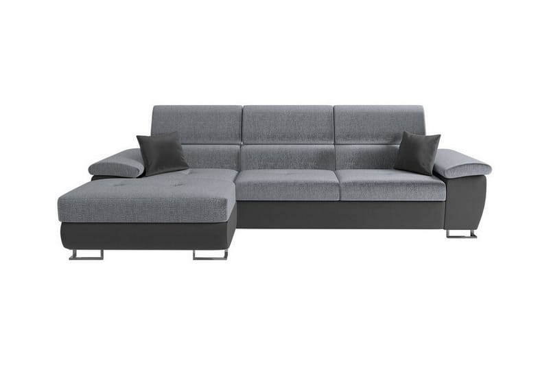 3-seters Hjørnesovesofa Reginia - Lysegrå/Mørkegrå - Møbler - Sofaer - Sovesofaer - Hjørnesovesofa