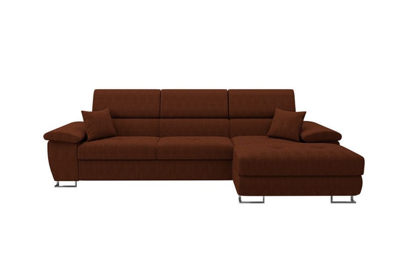 3-seters Hjørnesovesofa Reginia - Mørkebrun - Møbler - Sofaer - Sovesofaer - Hjørnesovesofa