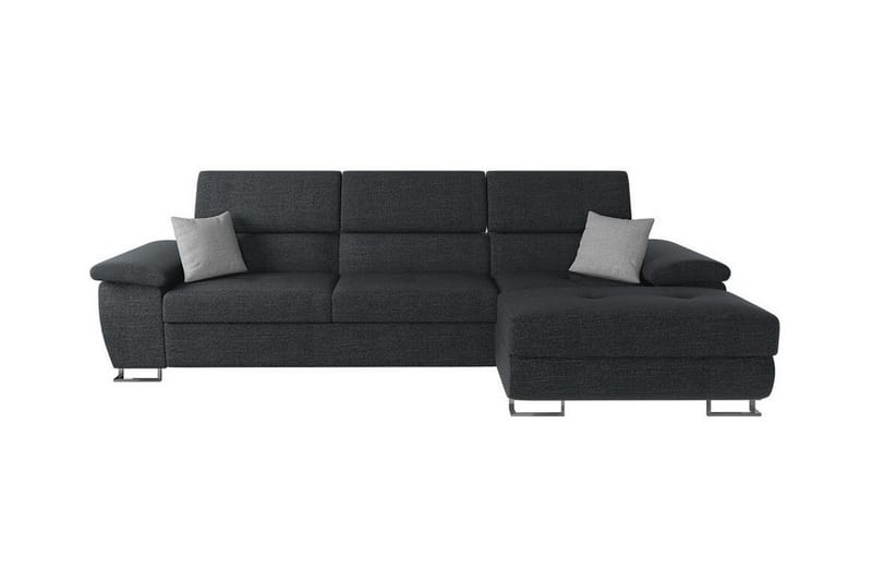 3-seters Hjørnesovesofa Reginia - Mørkegrå - Møbler - Sofaer - Sovesofaer - Hjørnesovesofa