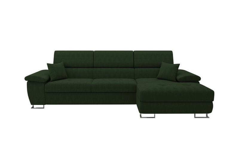 3-seters Hjørnesovesofa Reginia - Mørkegrønn - Møbler - Sofaer - Sovesofaer - Hjørnesovesofa