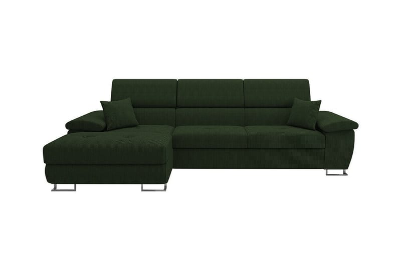 3-seters Hjørnesovesofa Reginia - Mørkegrønn - Møbler - Sofaer - Sovesofaer - Hjørnesovesofa