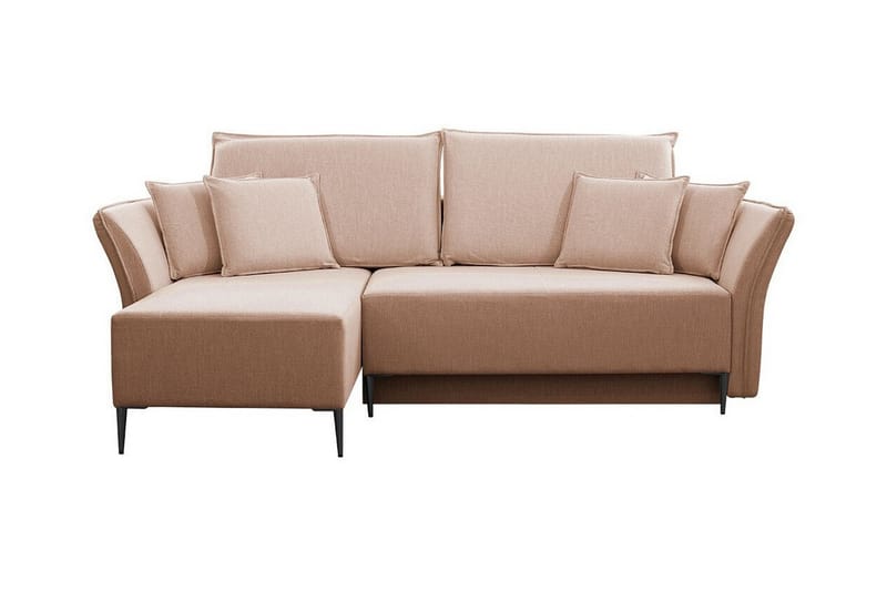 3-seters Hjørnesovesofa Staffin - Rosa - Møbler - Sofaer - Sovesofaer - Hjørnesovesofa