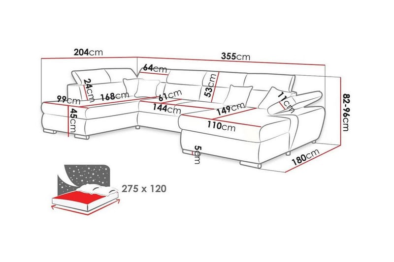 4-seters Hjørnesovesofa Abbeyfield - Grøn - Møbler - Sofaer - Sovesofaer - Hjørnesovesofa