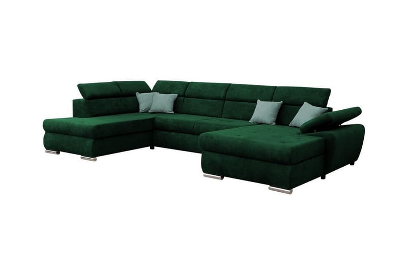 4-seters Hjørnesovesofa Abbeyfield - Grøn - Møbler - Sofaer - Sovesofaer - Hjørnesovesofa