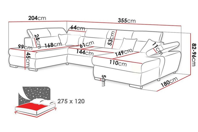 4-seters Hjørnesovesofa Abbeyfield - Mørkegrønn - Møbler - Sofaer - Sovesofaer - Hjørnesovesofa