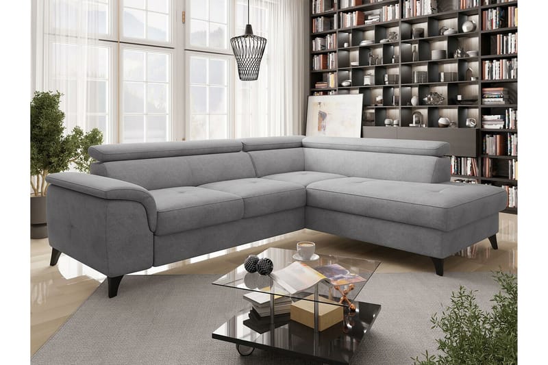 4-seters Hjørnesovesofa Graystone - Lysegrå - Møbler - Sofaer - Sovesofaer - Hjørnesovesofa