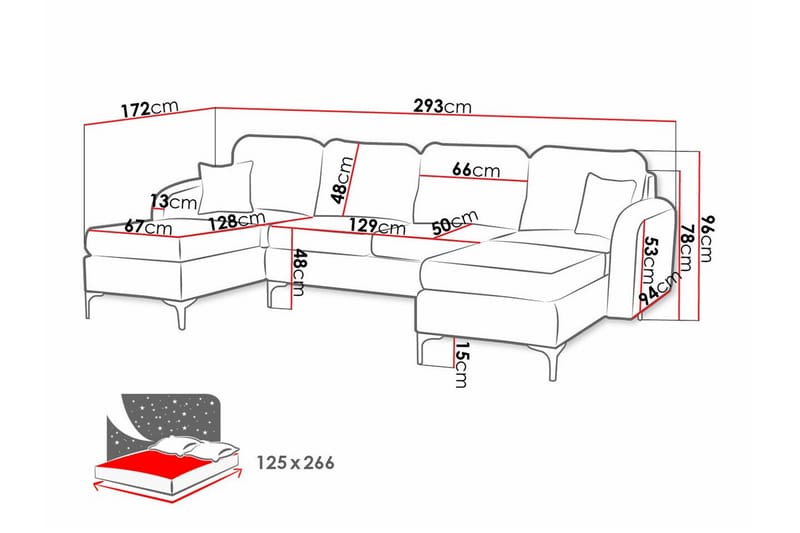 4-seters Hjørnesovesofa Knocklong - Brun - Møbler - Sofaer - Sovesofaer - Hjørnesovesofa