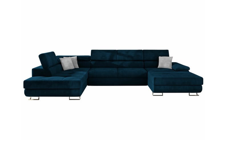 4-seters Hjørnesovesofa Reginia 375 cm - Mørkeblå - Møbler - Sofaer - Sovesofaer - Hjørnesovesofa