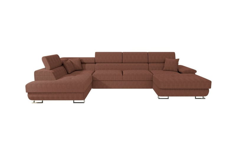 4-seters Hjørnesovesofa Reginia - Brun - Møbler - Sofaer - Sovesofaer - Hjørnesovesofa