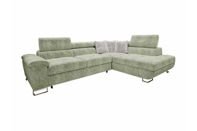 4-seters Hjørnesovesofa Reginia - Lysegrønn - Møbler - Sofaer - Sovesofaer - Hjørnesovesofa