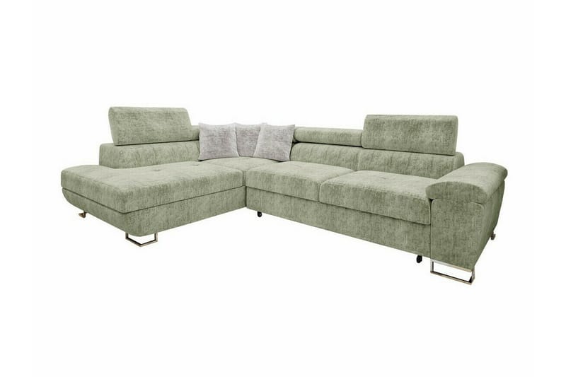 4-seters Hjørnesovesofa Reginia - Lysegrønn - Møbler - Sofaer - Sovesofaer - Hjørnesovesofa