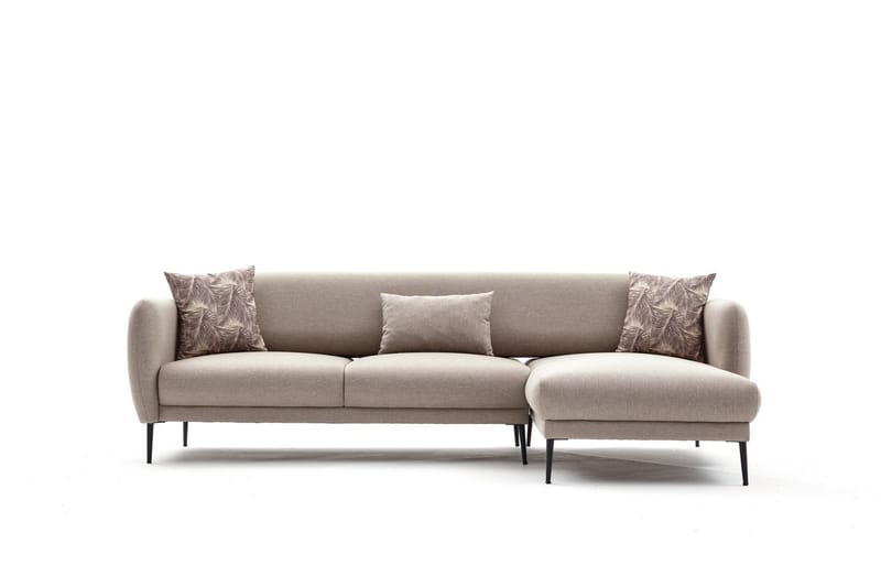 Divansovesofa 3-seters Genna - Beige - Møbler - Sofaer - Sovesofaer - Hjørnesovesofa